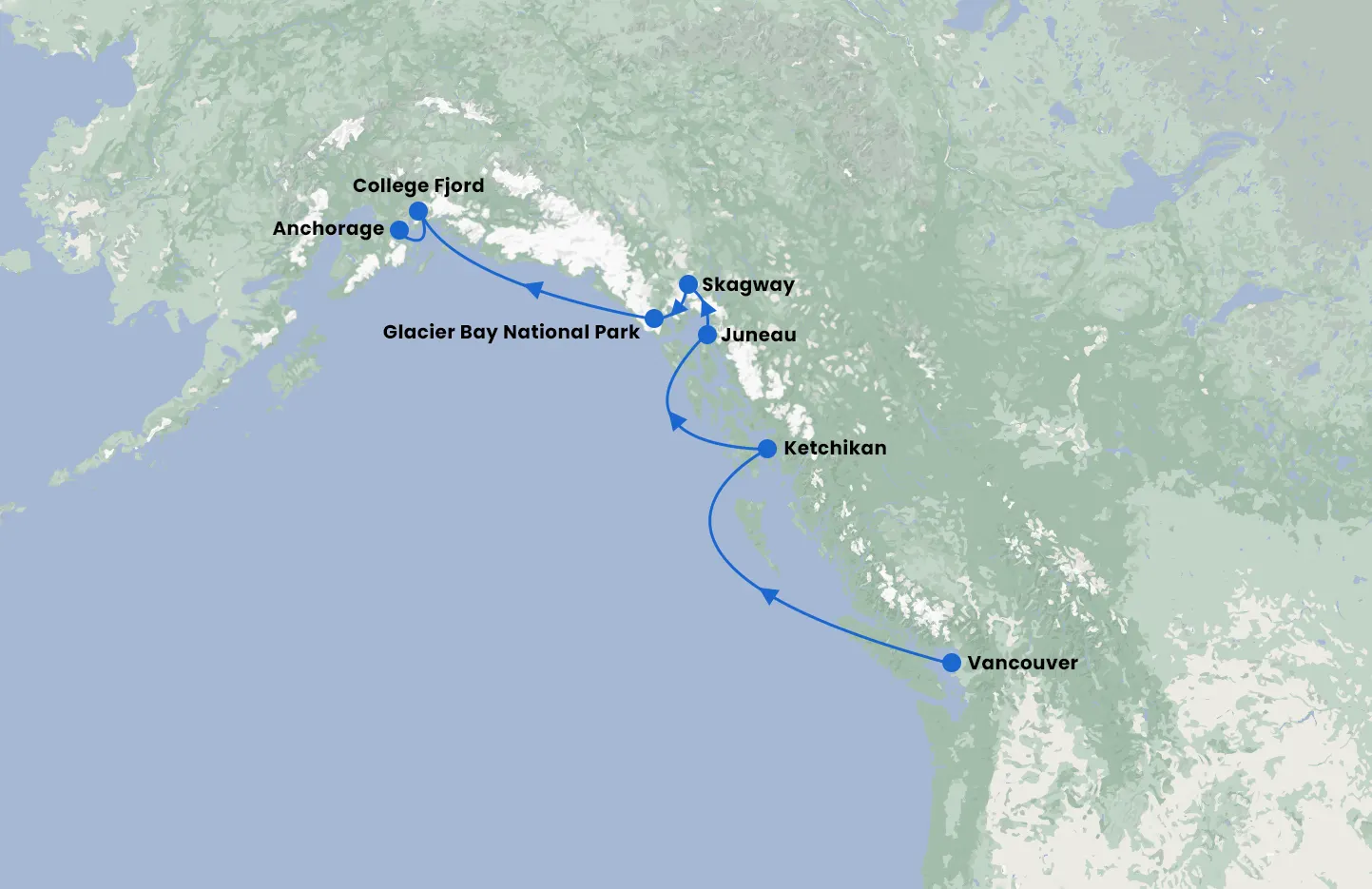 Alaska Denali explorer from Vancouver on Grand Princess
